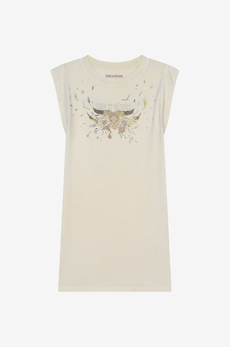 Girls' printed sleeveless T-shirt dress