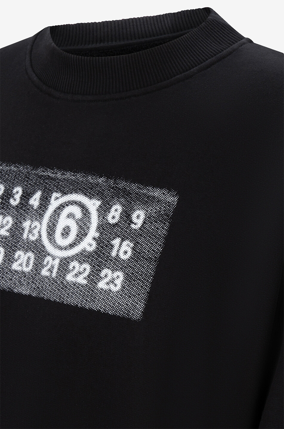 MM6 Logo patch adorned cotton crewneck sweatshirt Men BLACK 3