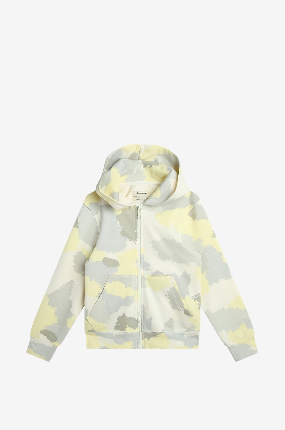 Camouflage printed boys zip sweatshirt