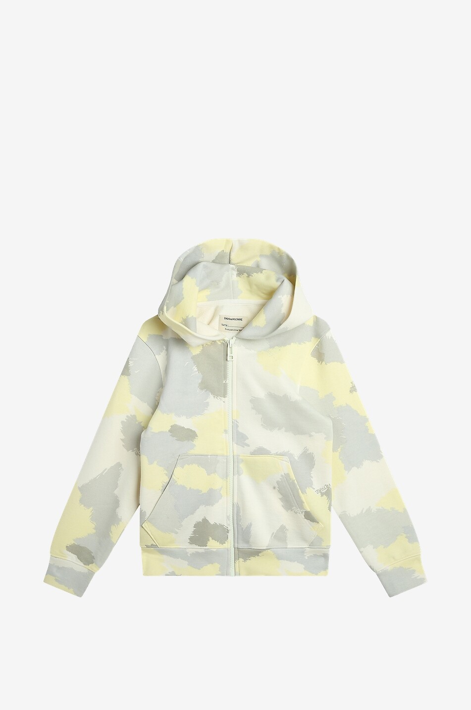 Camouflage printed boys' zip sweatshirt
