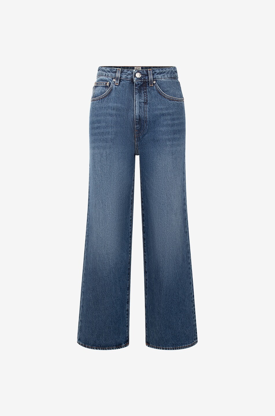 TOTEME Verkürzte ausgestellte Jeans mit hoher Taille Flare Fit Wide Washed Blue Damen BLAU 1