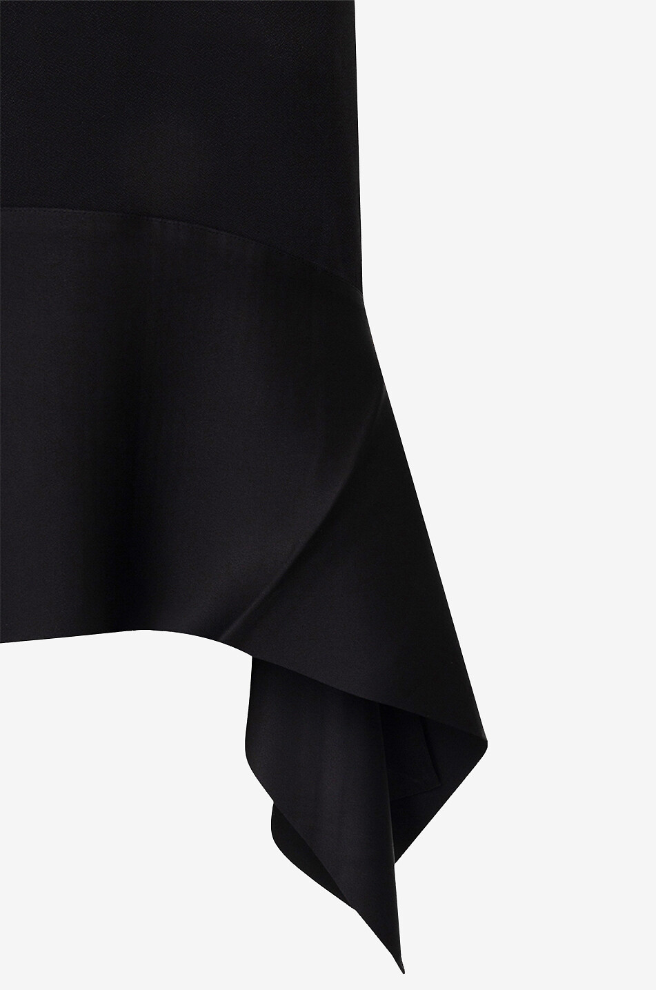 TOTEME Jupe midi ajustée asymétrique Sati-Sash Femme NOIR 3