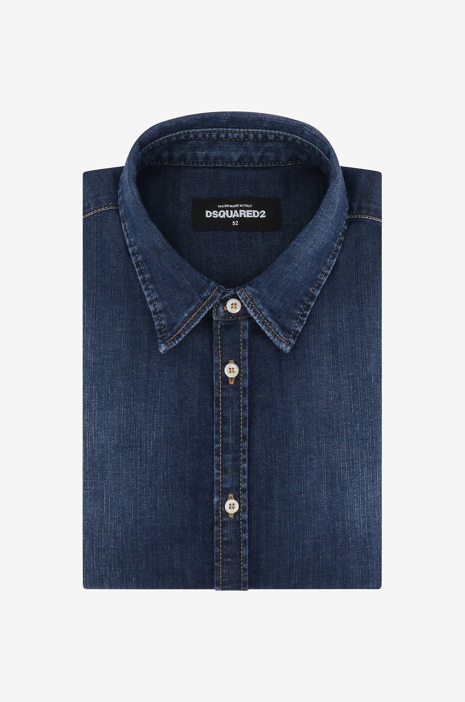 DSQUARED2 Chemise en denim stretch délavée Relax Dan Dsq2-1995 Homme BLEU FONCE 1