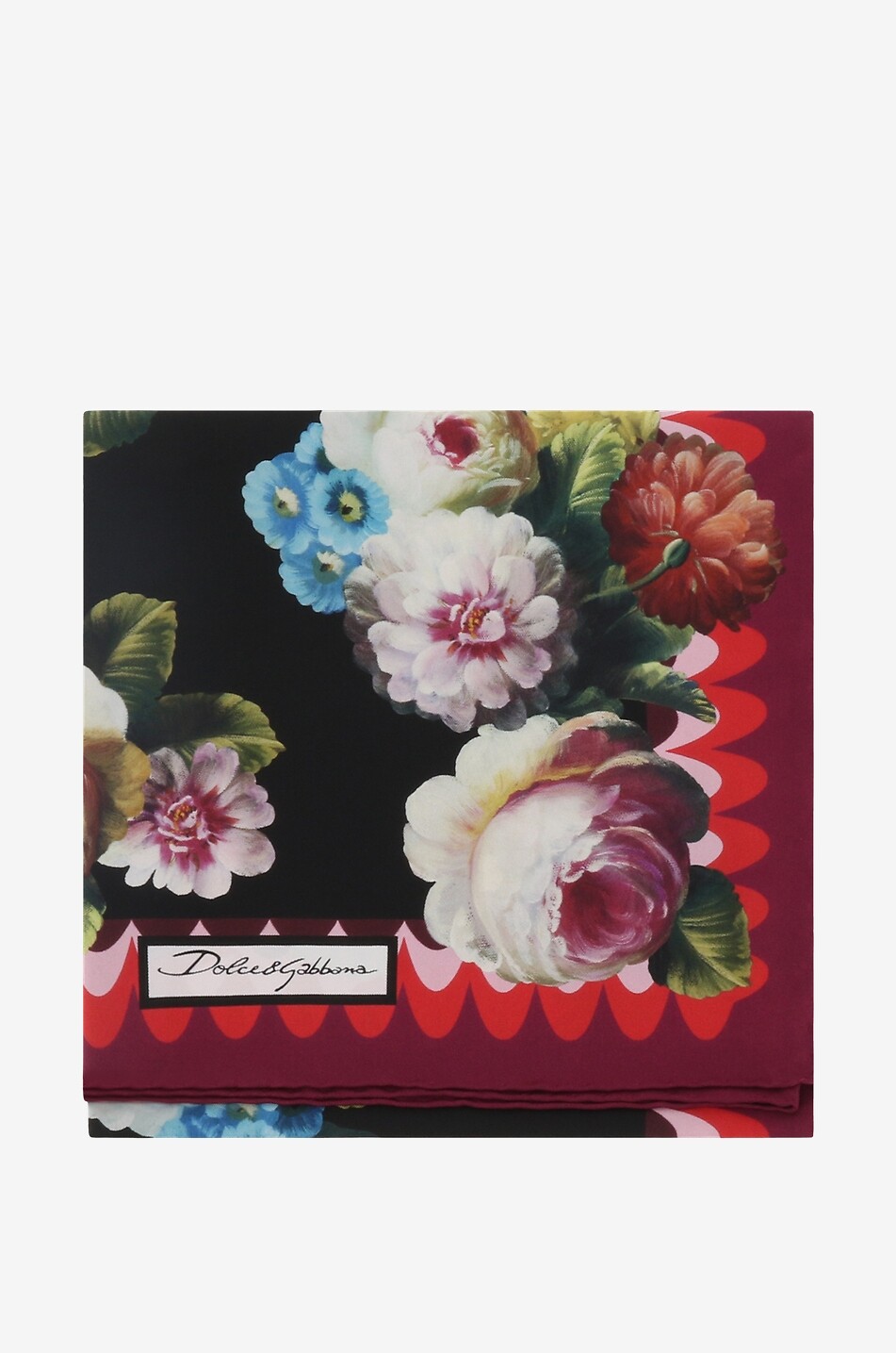 DOLCE & GABBANA Foulard carré en soie imprimée Flower Power Femme MULTICOLORE 1