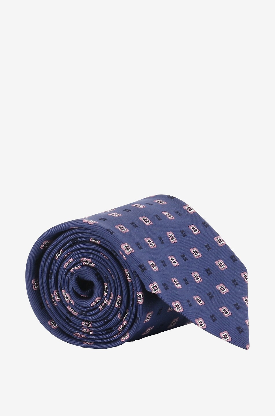 Cravate en jacquard de soie à fleurs