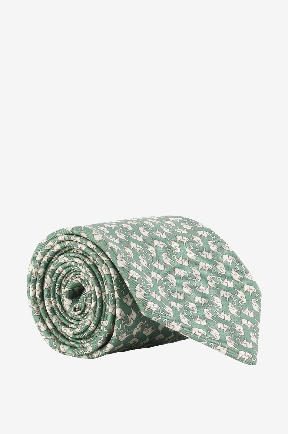 Silk elephant printed tie