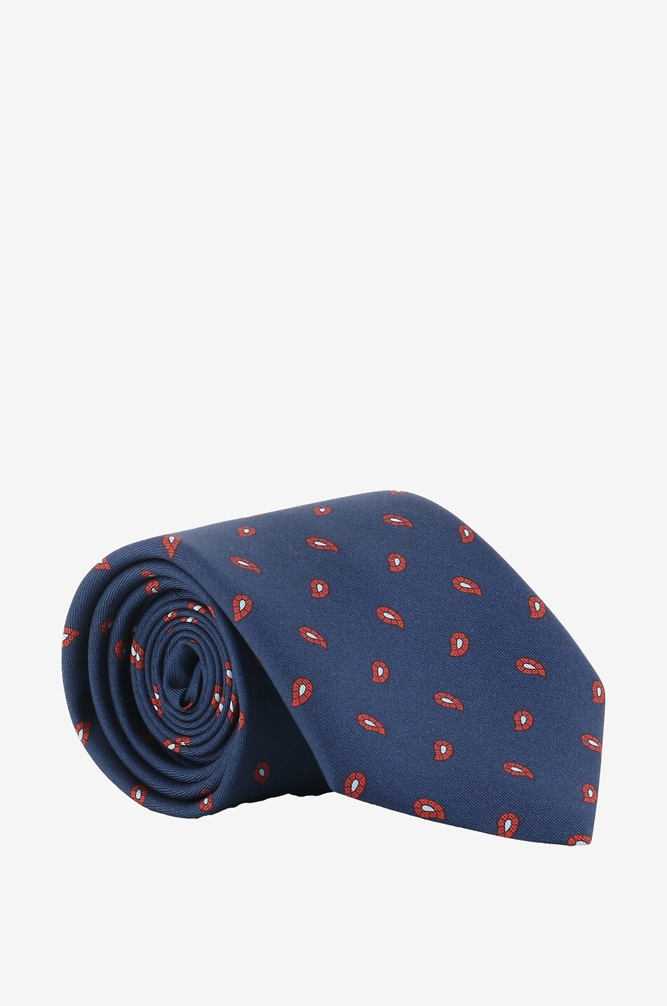 FIORIO Cravate imprimée en soie motif Paisley Homme BLEU FONCE 1