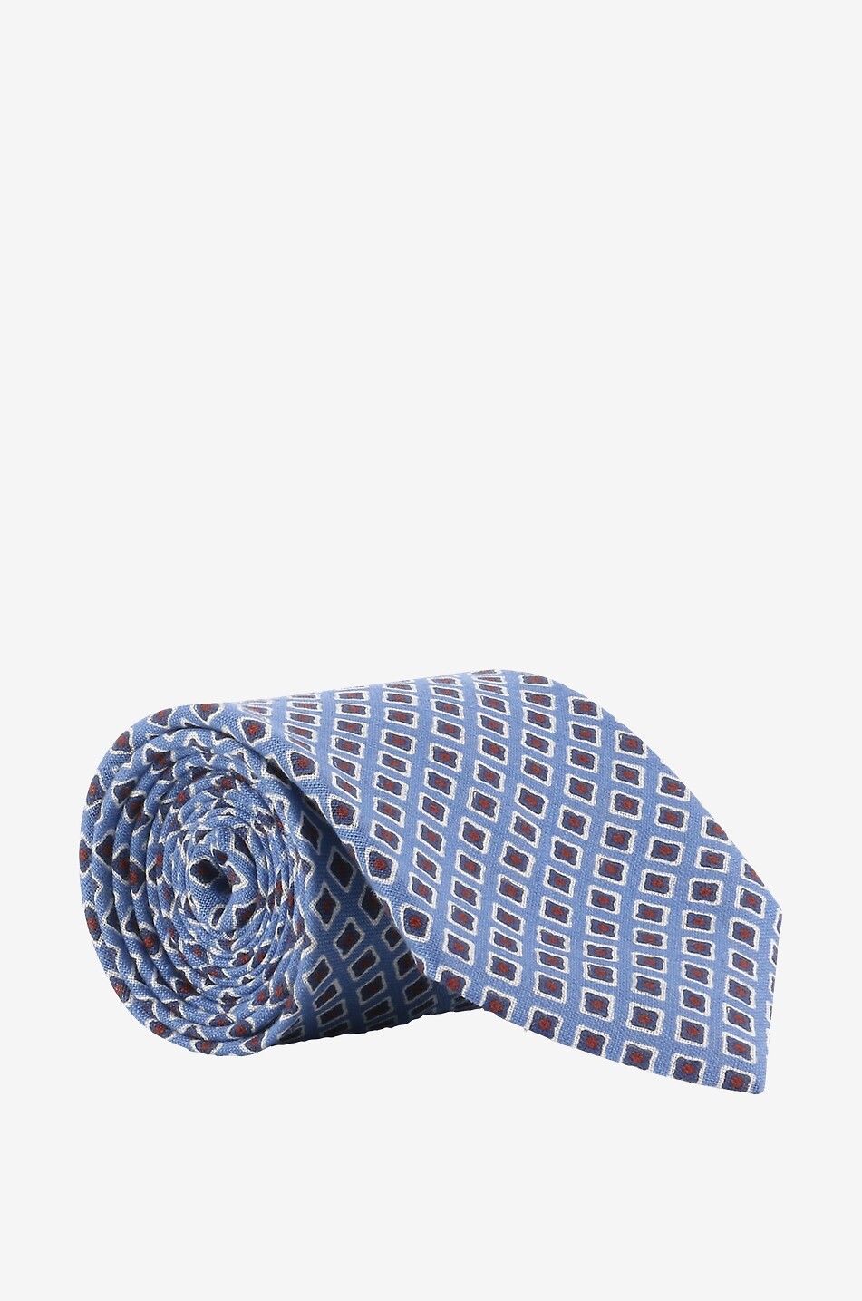 Cravate imprimée losanges en soie