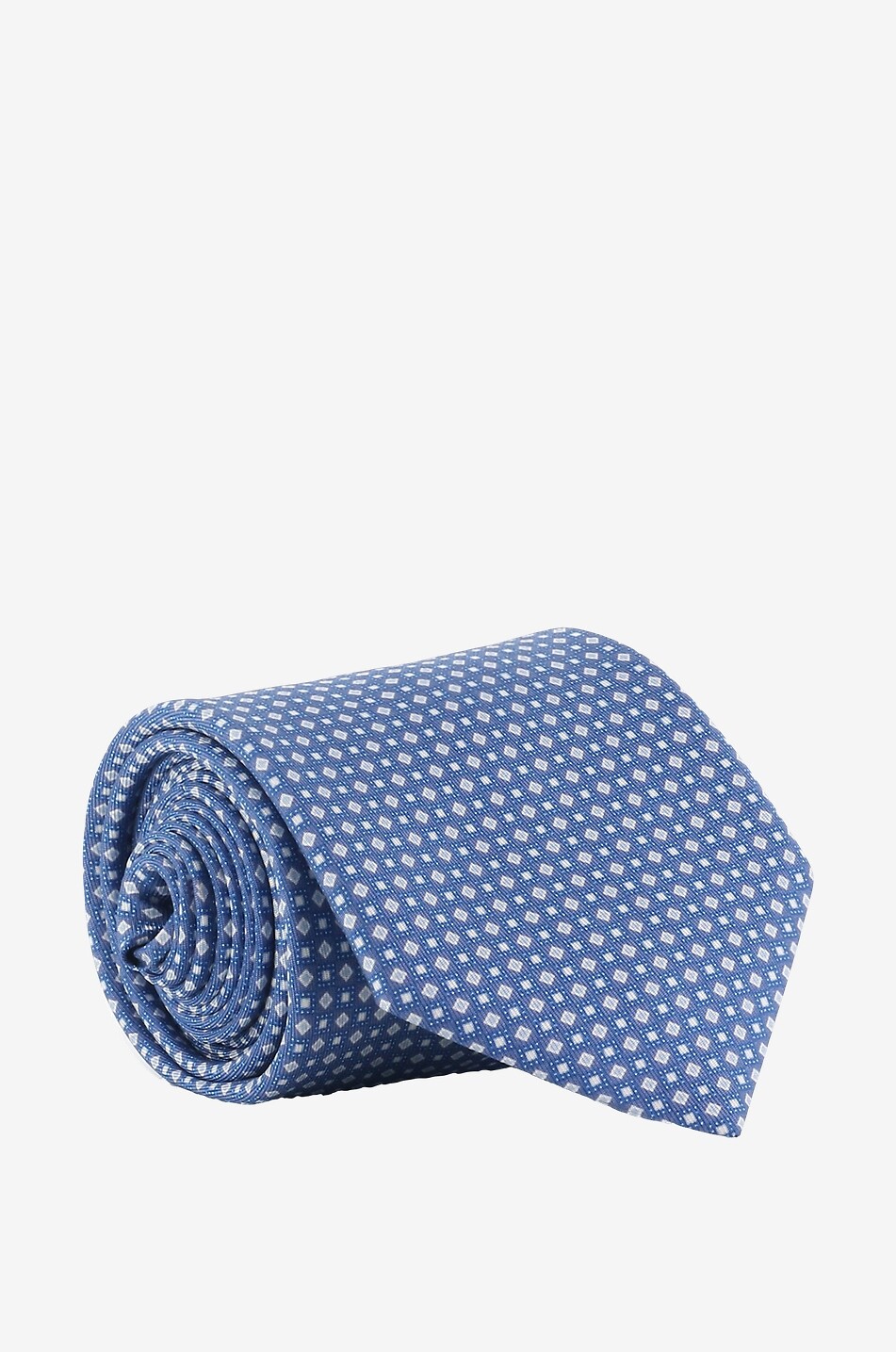 Diamond and square patterned silk ties