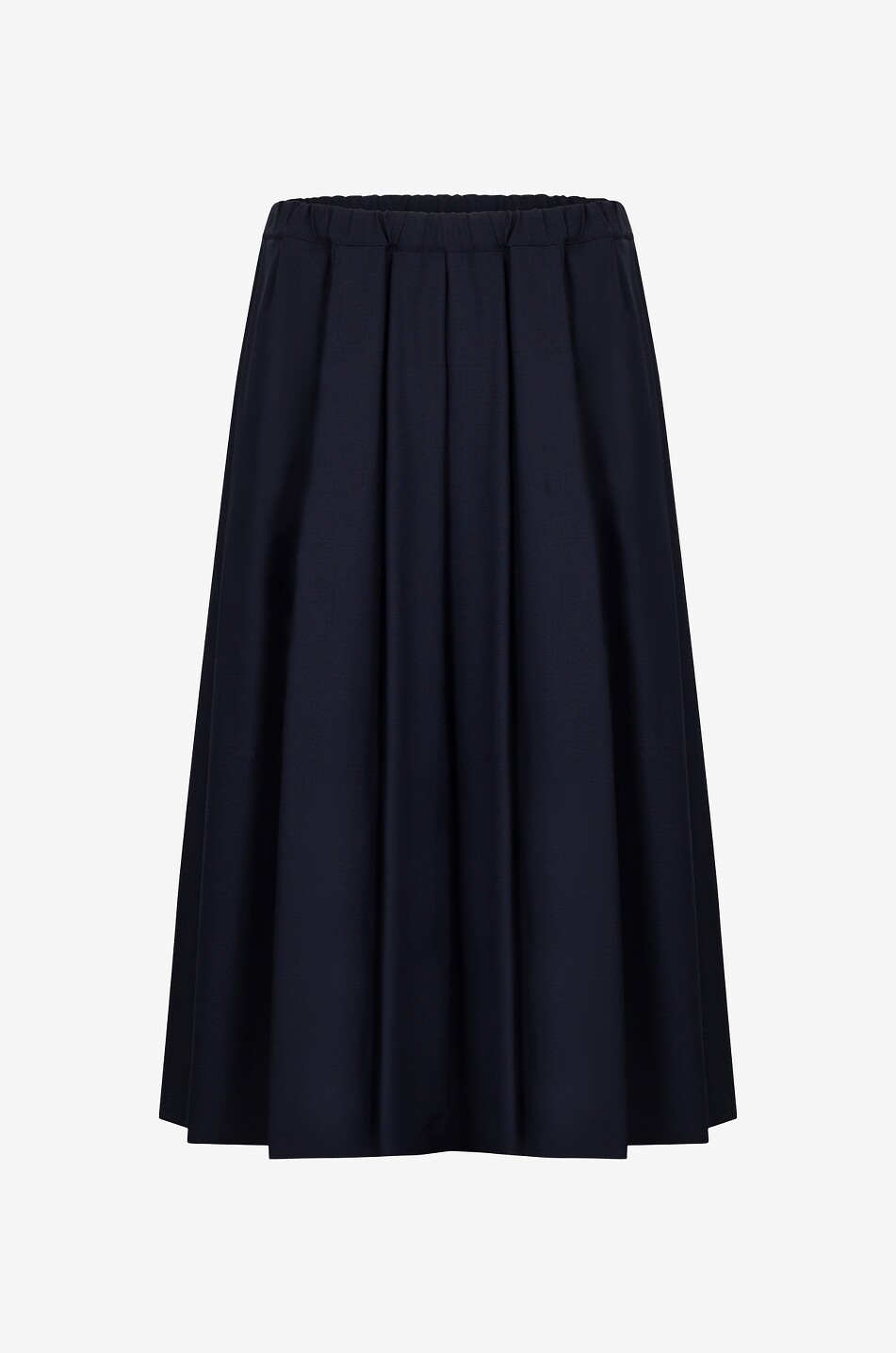 Plissierter Midirock aus Cool-Wool-Wolle