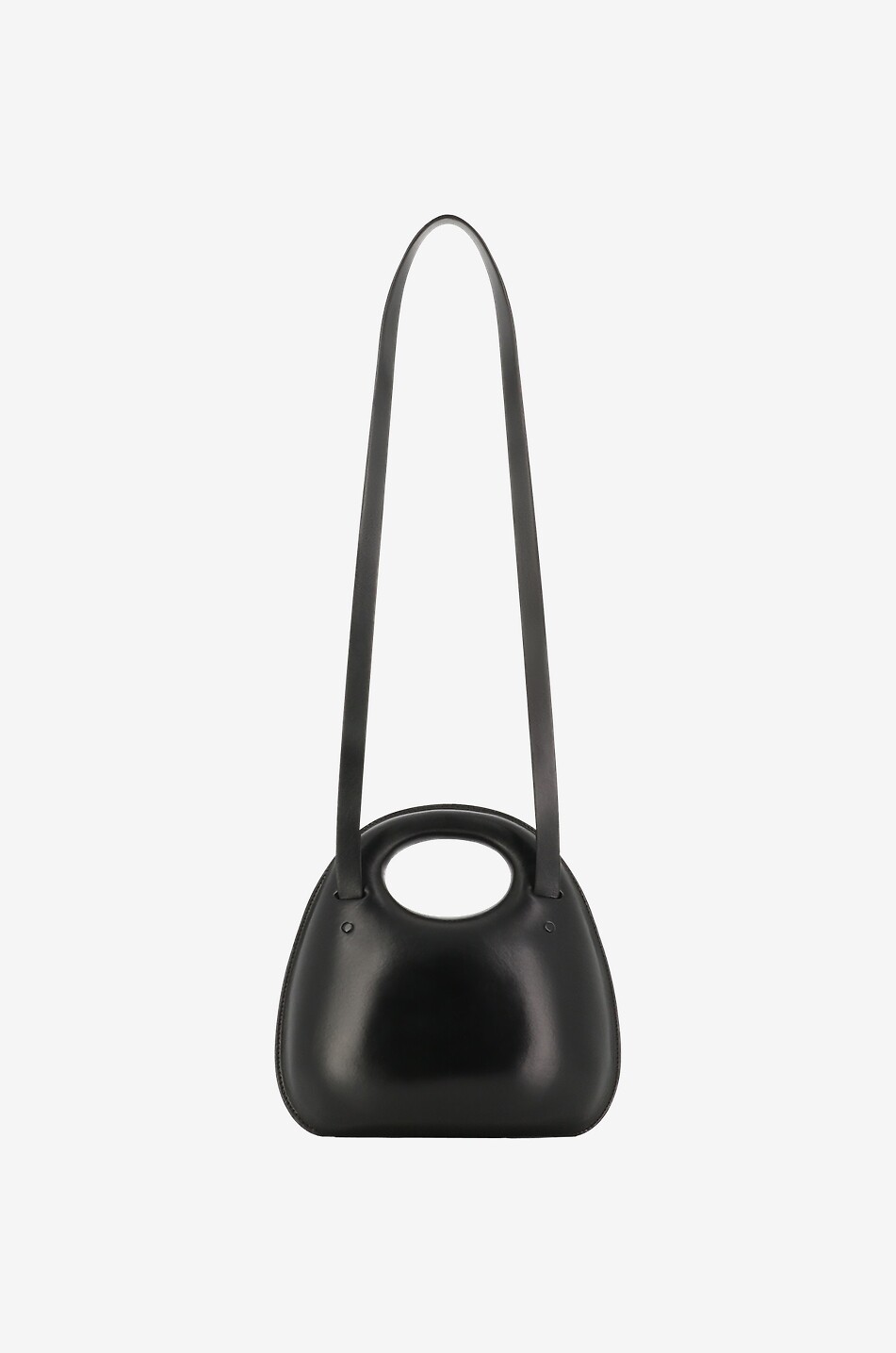 LEMAIRE Sac à main en cuir lisse rigide Egg Femme NOIR 3