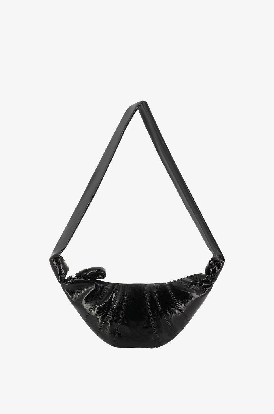 LEMAIRE Croissant Small coated canvas cross body bag Women BLACK 1