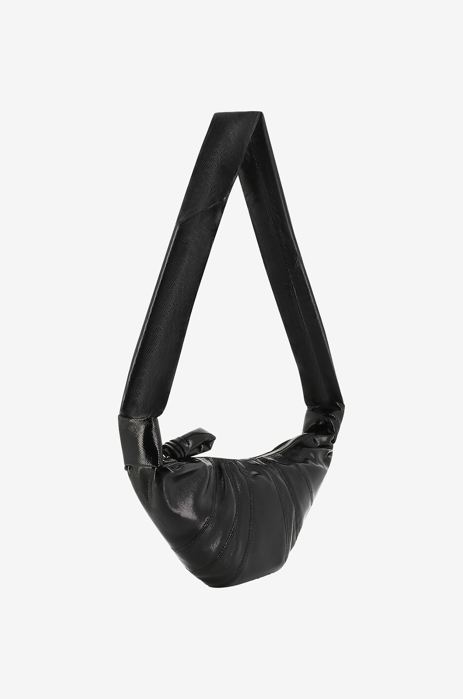 LEMAIRE Croissant Small coated canvas cross body bag Women BLACK 2