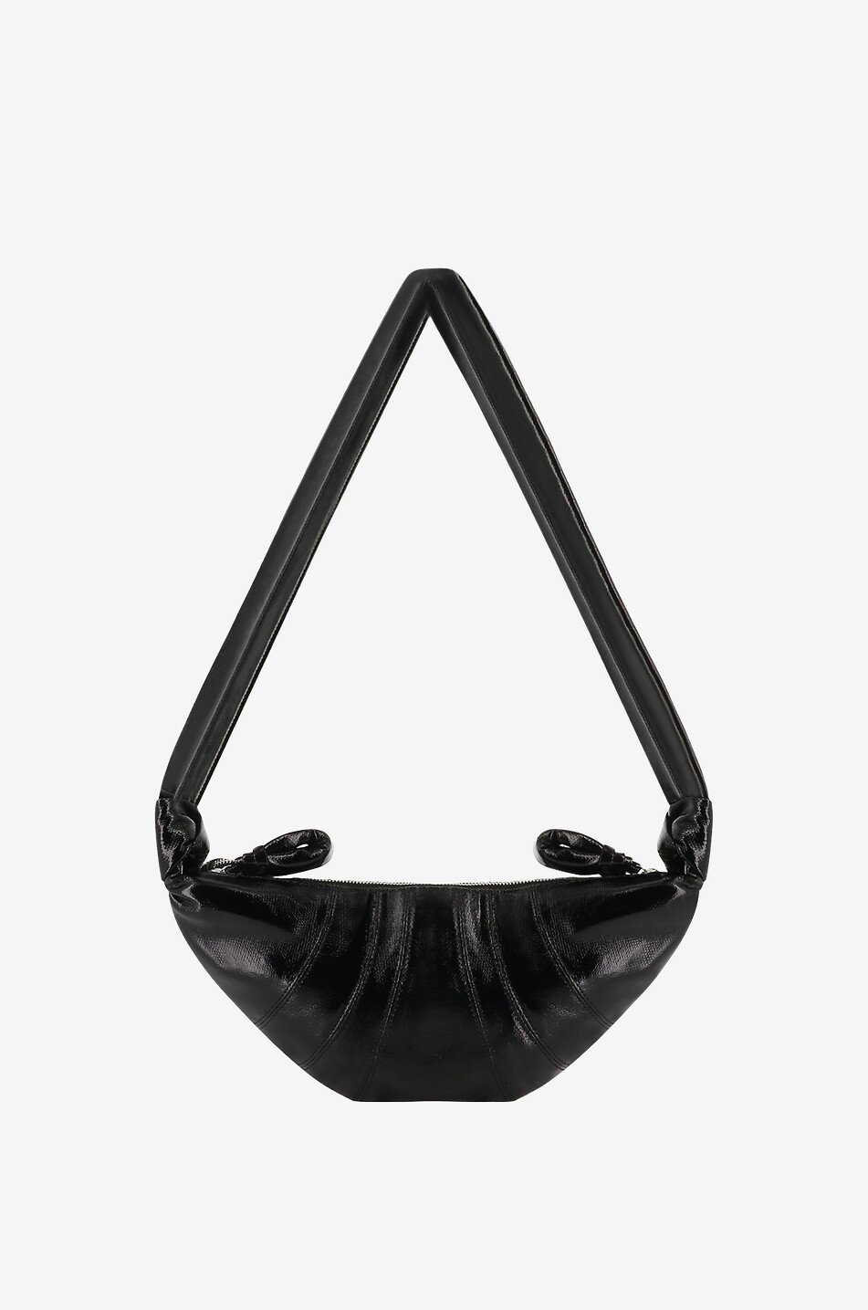 LEMAIRE Croissant Small coated canvas cross body bag Women BLACK 3