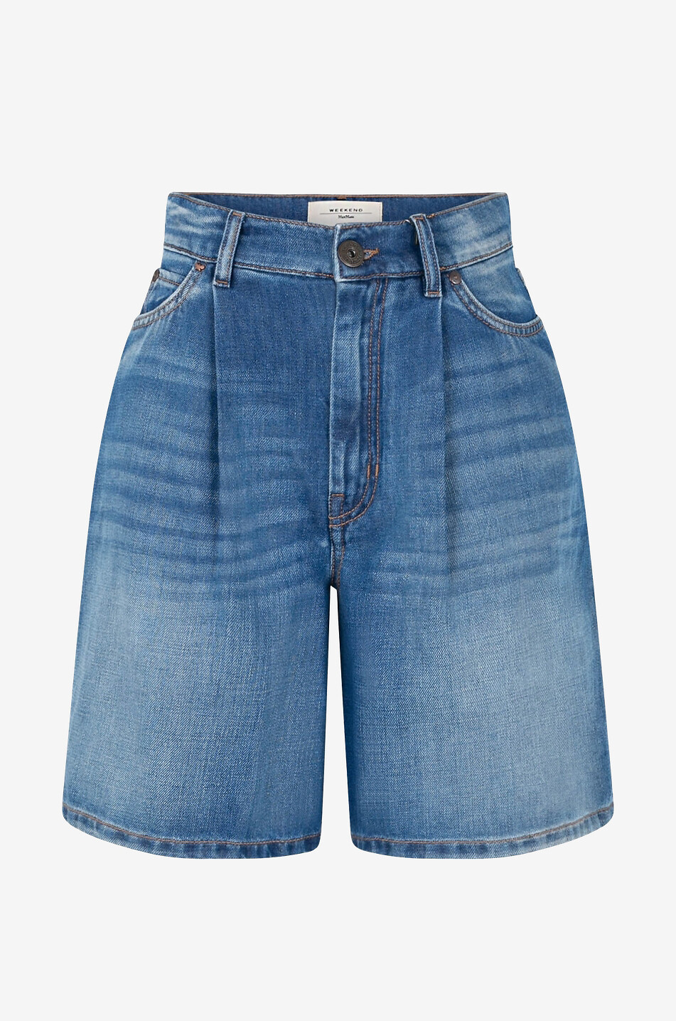 WEEKEND MAX MARA Short large en denim d'été Baiardo Femme BLEU FONCE 1