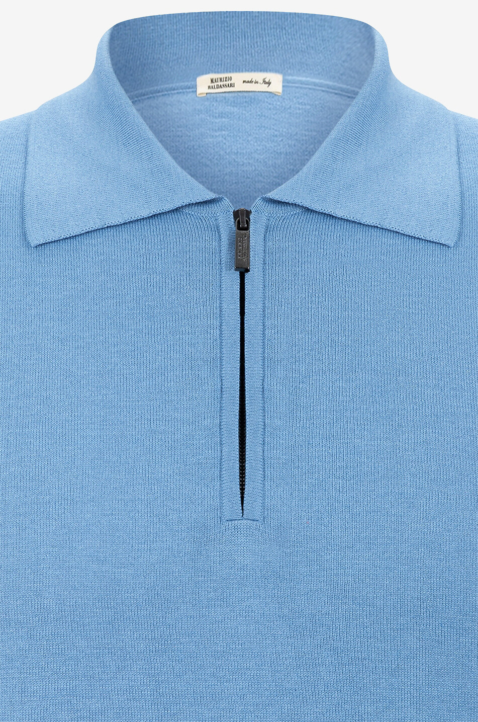 Polo à manches courtes en maille de soie et coton