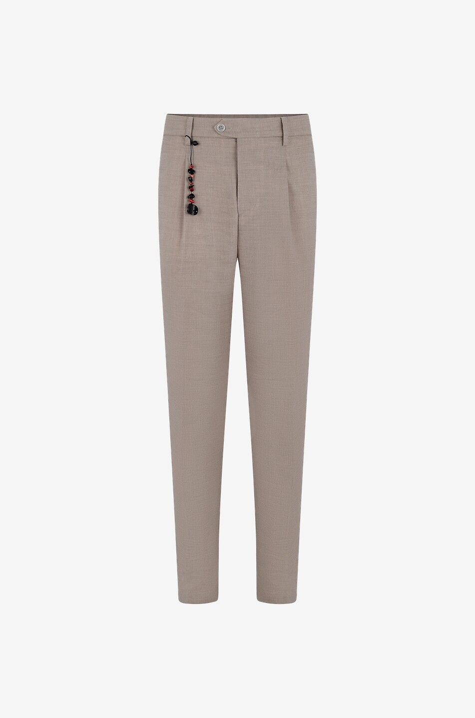 MARCO PESCAROLO Pantalon à pinces slim en cachemire et lin Far Homme MARRON 1
