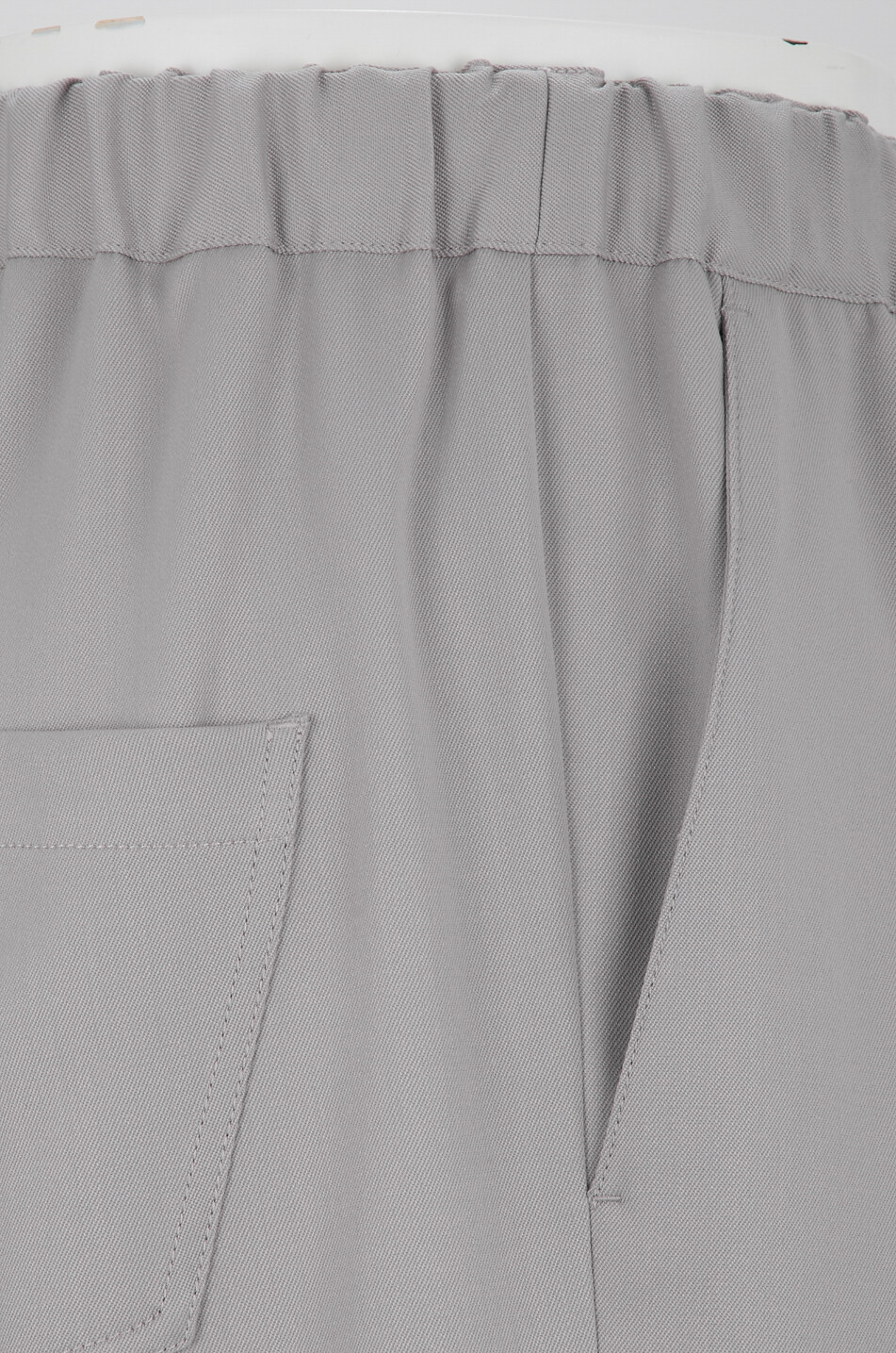 Pantlaon droit en laine mélangée esprit jogger