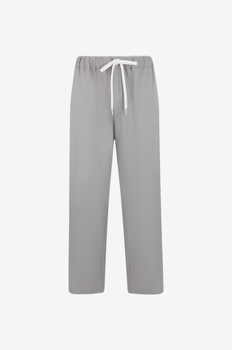Pantlaon droit en laine mélangée esprit jogger