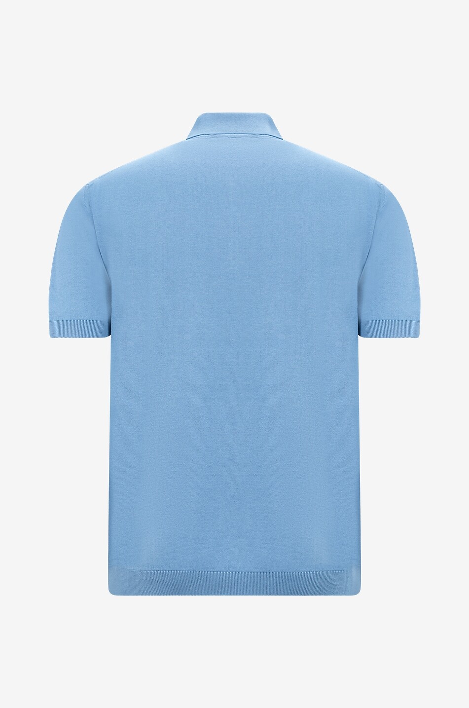 Polo à manches courtes en maille de soie et coton