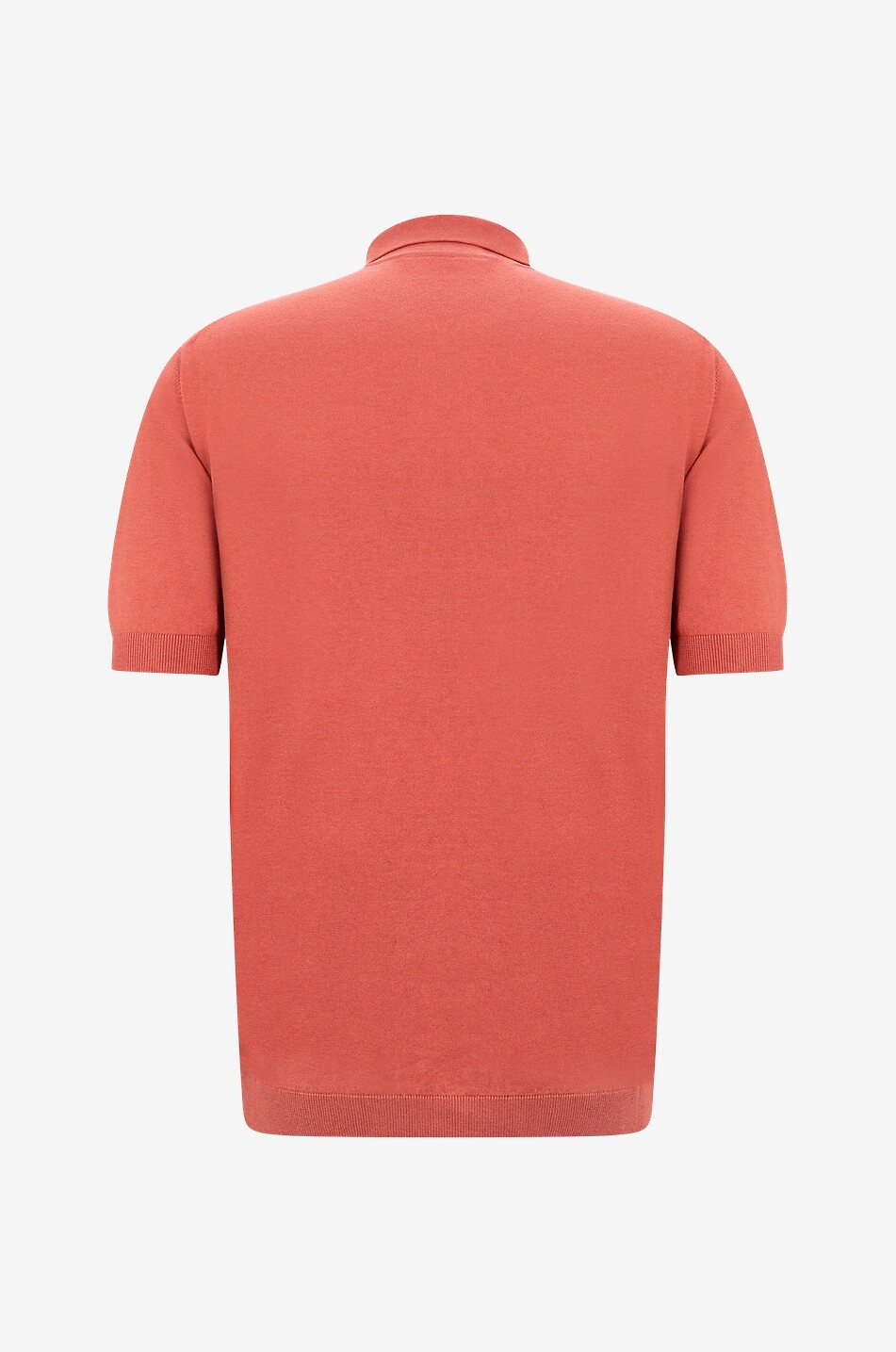 MAURIZIO BALDASSARI Kurzärmeliges Strick-Polohemd aus Seide und Baumwolle Herren MITTELORANGE 2