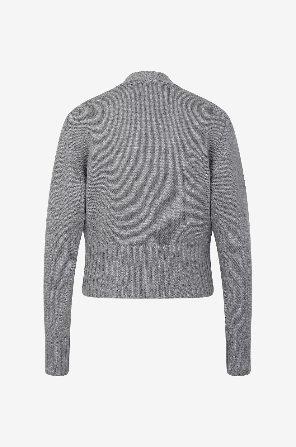 Short cashmere V-neck cardigan