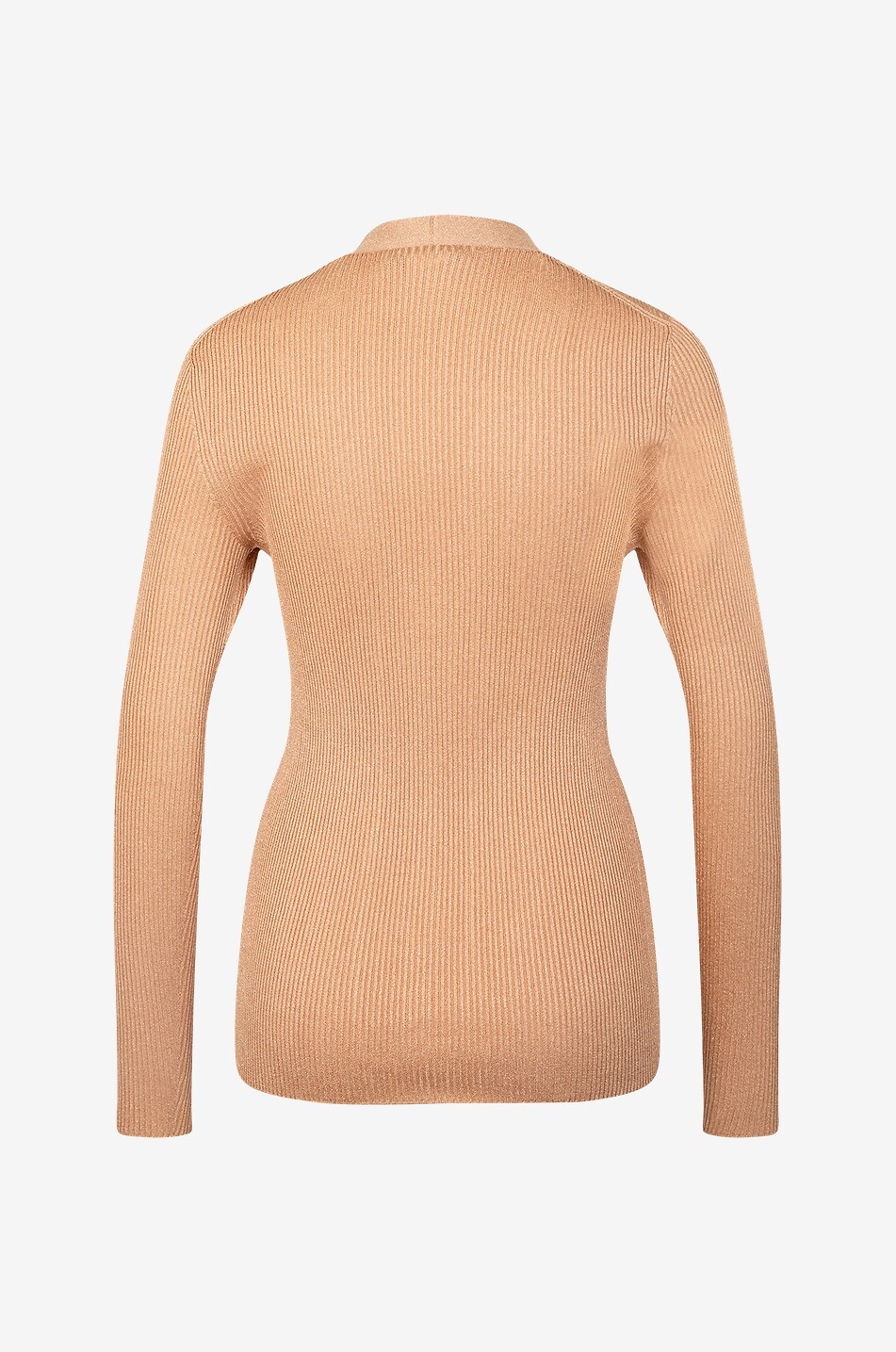 FABIANA FILIPPI Feiner Rippstrick-Lurex-Cardigan mit V-Ausschnitt Damen ROSA 2