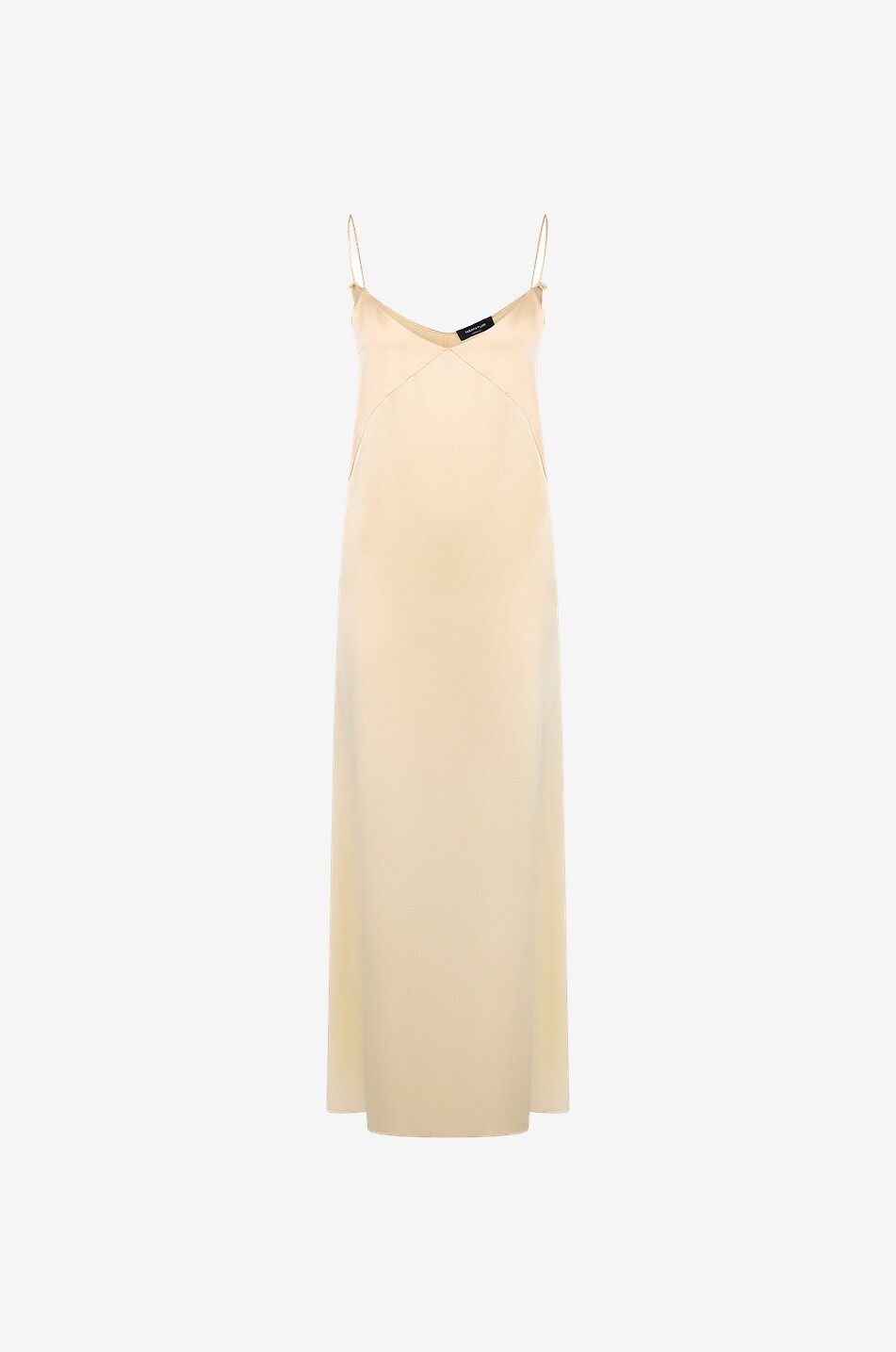 FABIANA FILIPPI Long silk satin slip dress Women BEIGE 1