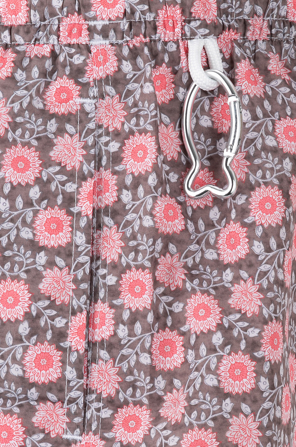 FEDELI Short de bain fleuri Madeira Homme MARRON MOYEN 3