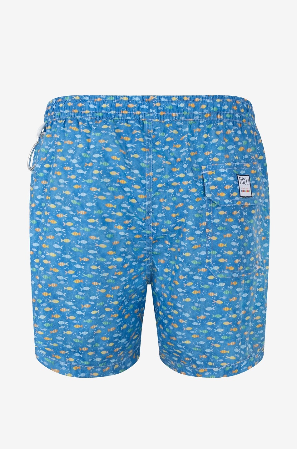 FEDELI Badeshorts mit Fischprint Madeira Herren MITTELBLAU 2
