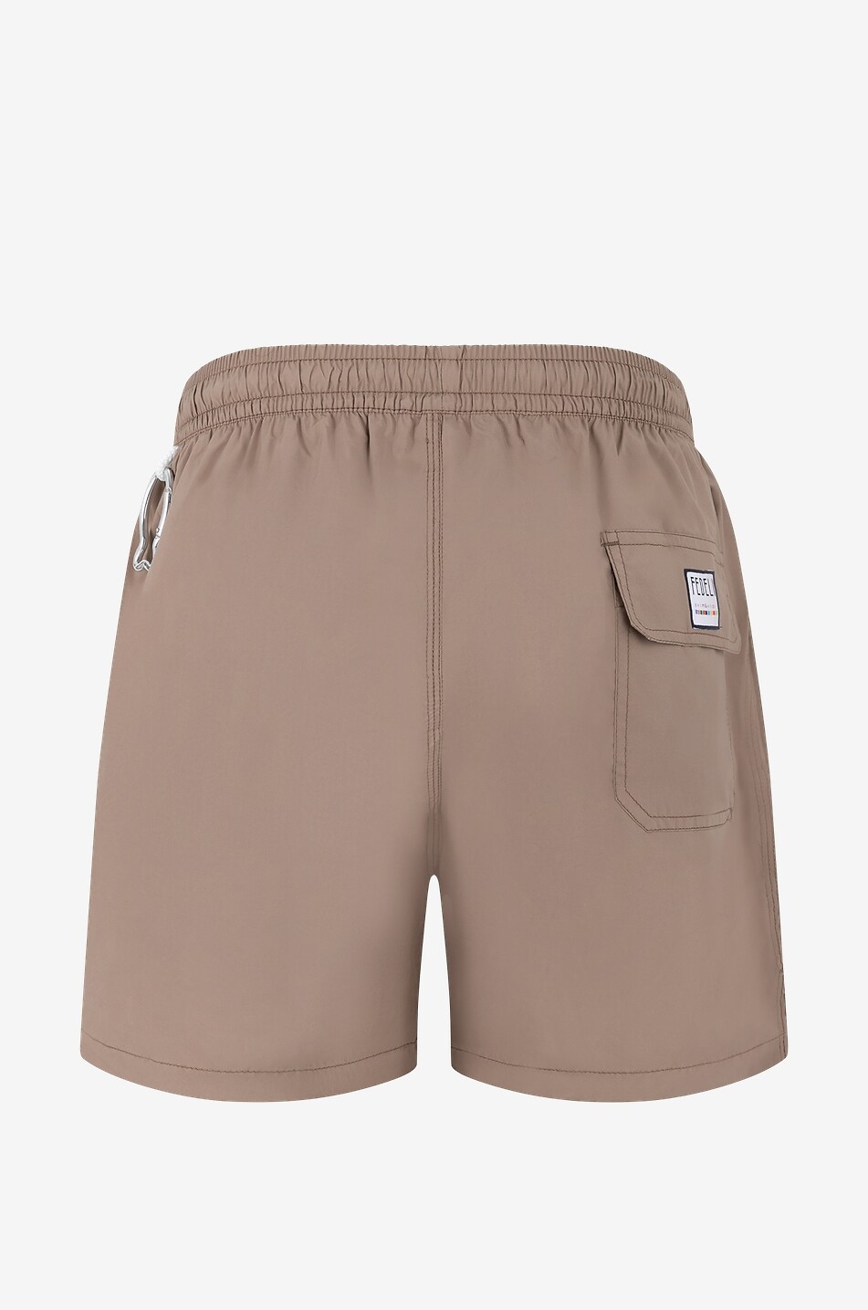 FEDELI Madeira monochrome swim shorts Men BROWN 2