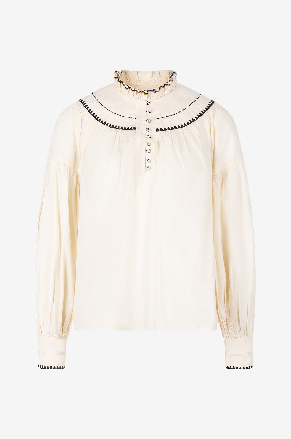 Blouse en popeline brodée Lennie