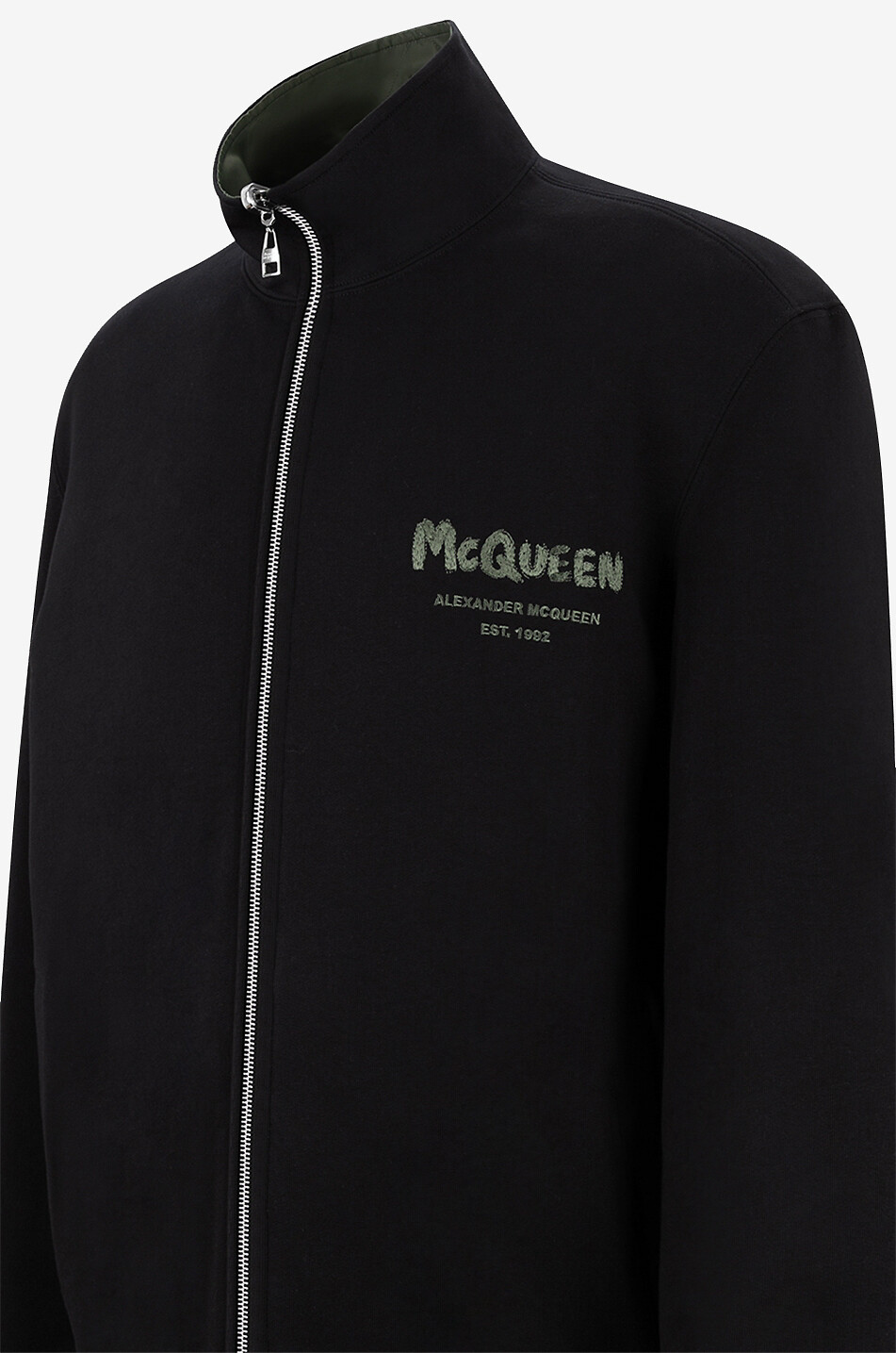 Bomber réversible en nylon et jersey McQueen Graffiti