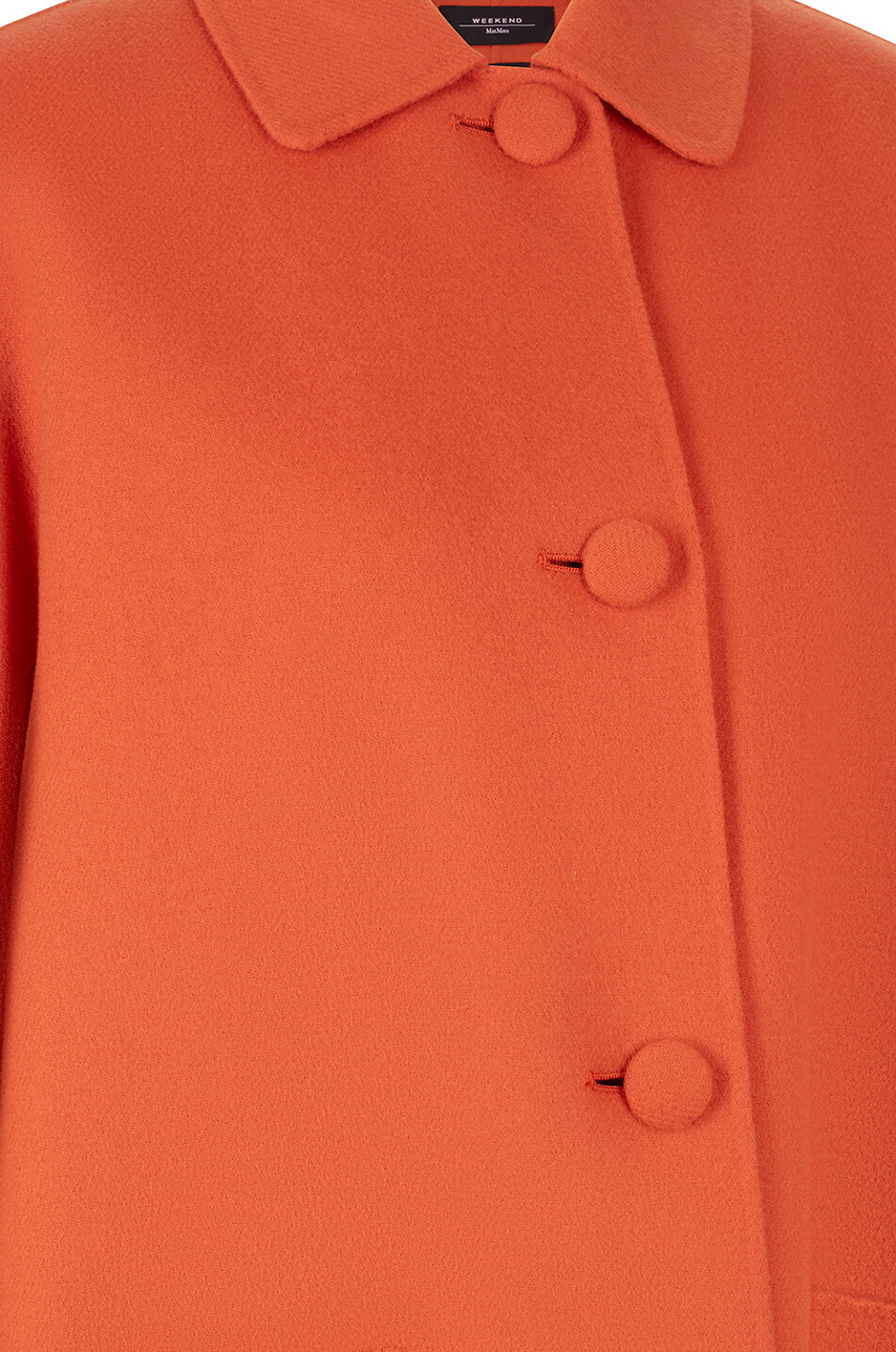 WEEKEND MAX MARA Manteau trapèze court en laine Gianni Femme ORANGE 3