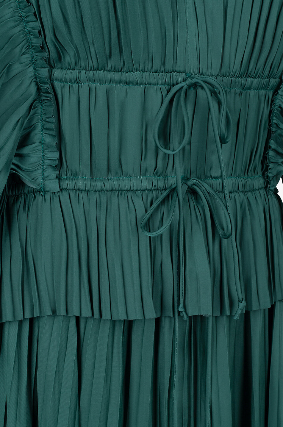Plissiertes Satin-Midikleid Letty
