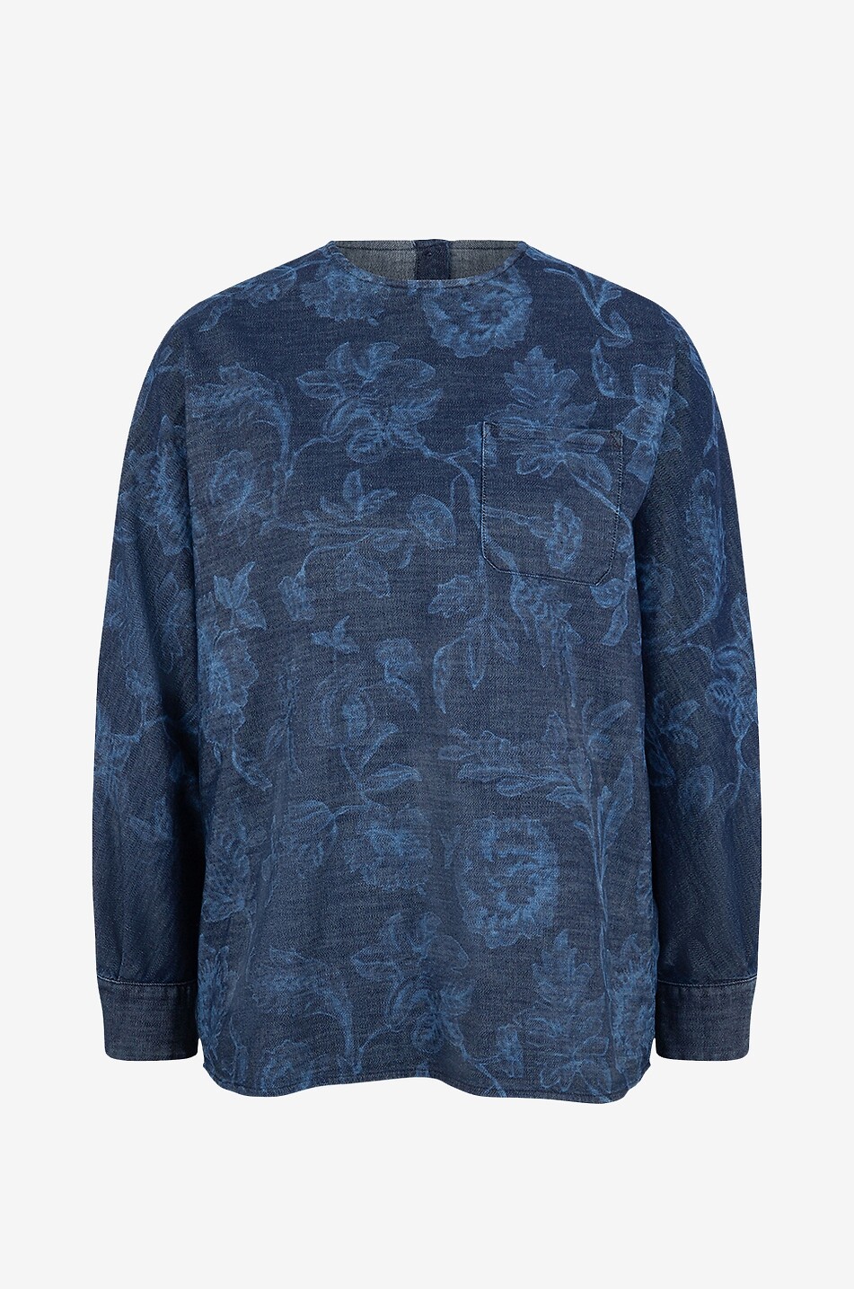 Geblümte Denimbluse Albio