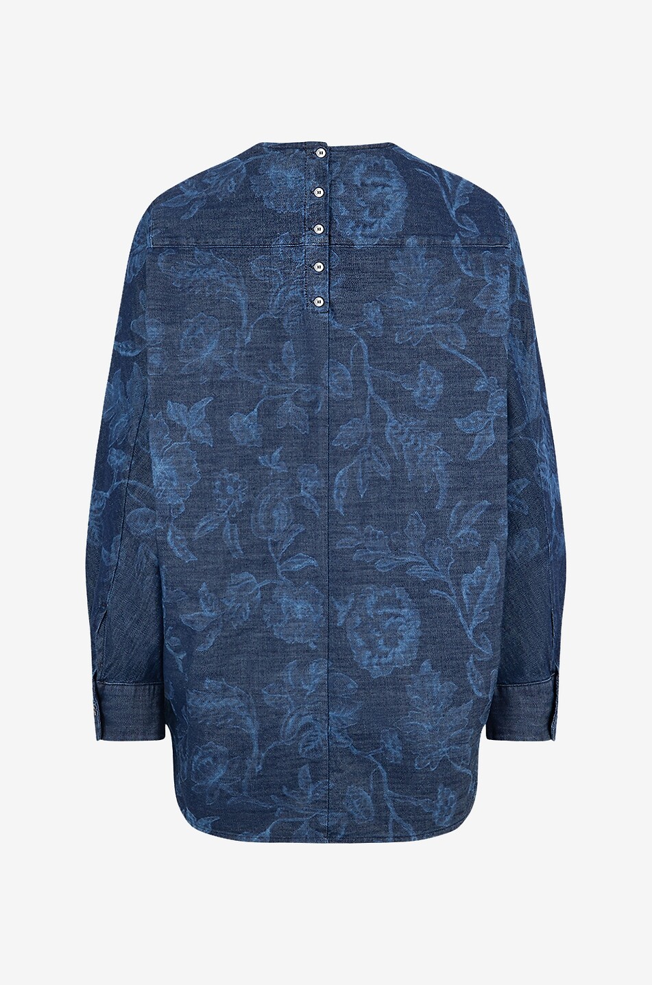 Blouse en denim fleuri Albio