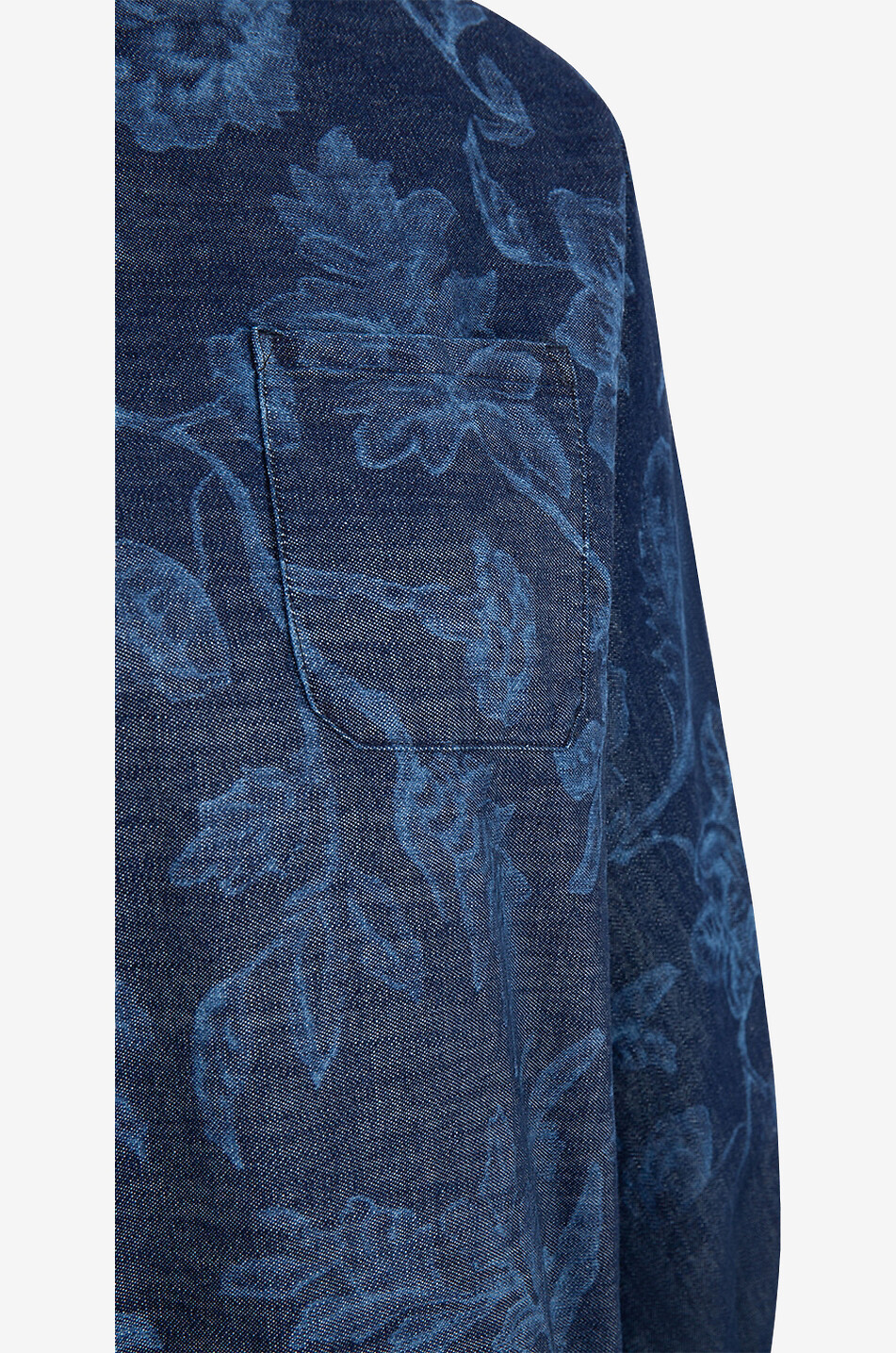 Blouse en denim fleuri Albio