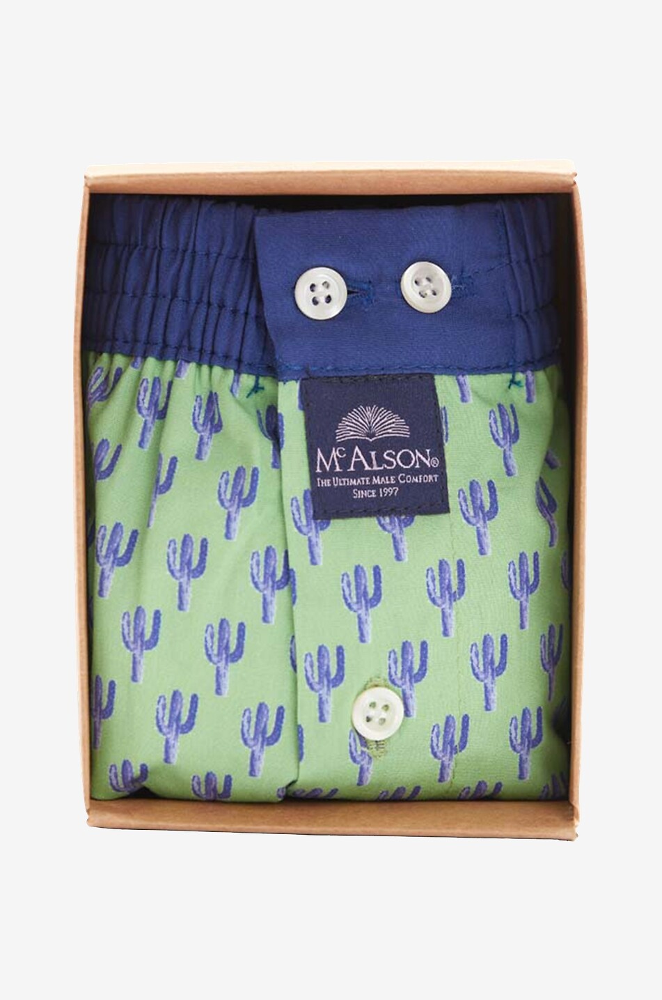 MC ALSON Printed boxer shorts Men GREEN 2