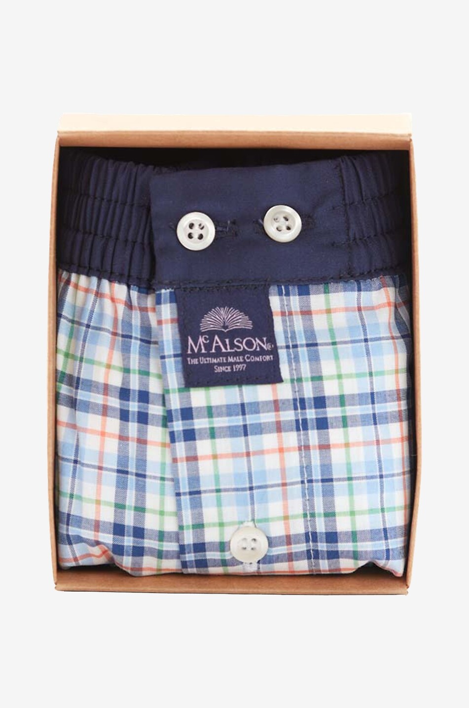 MC ALSON Printed boxer shorts Men MEDIUM BLUE 2