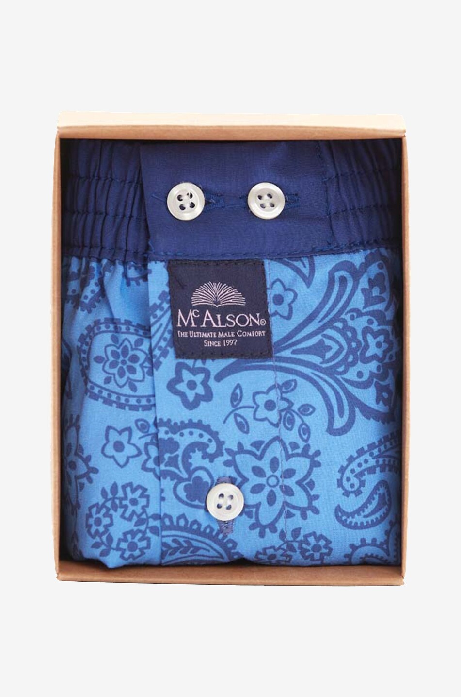 MC ALSON Printed boxer shorts Men MEDIUM BLUE 2