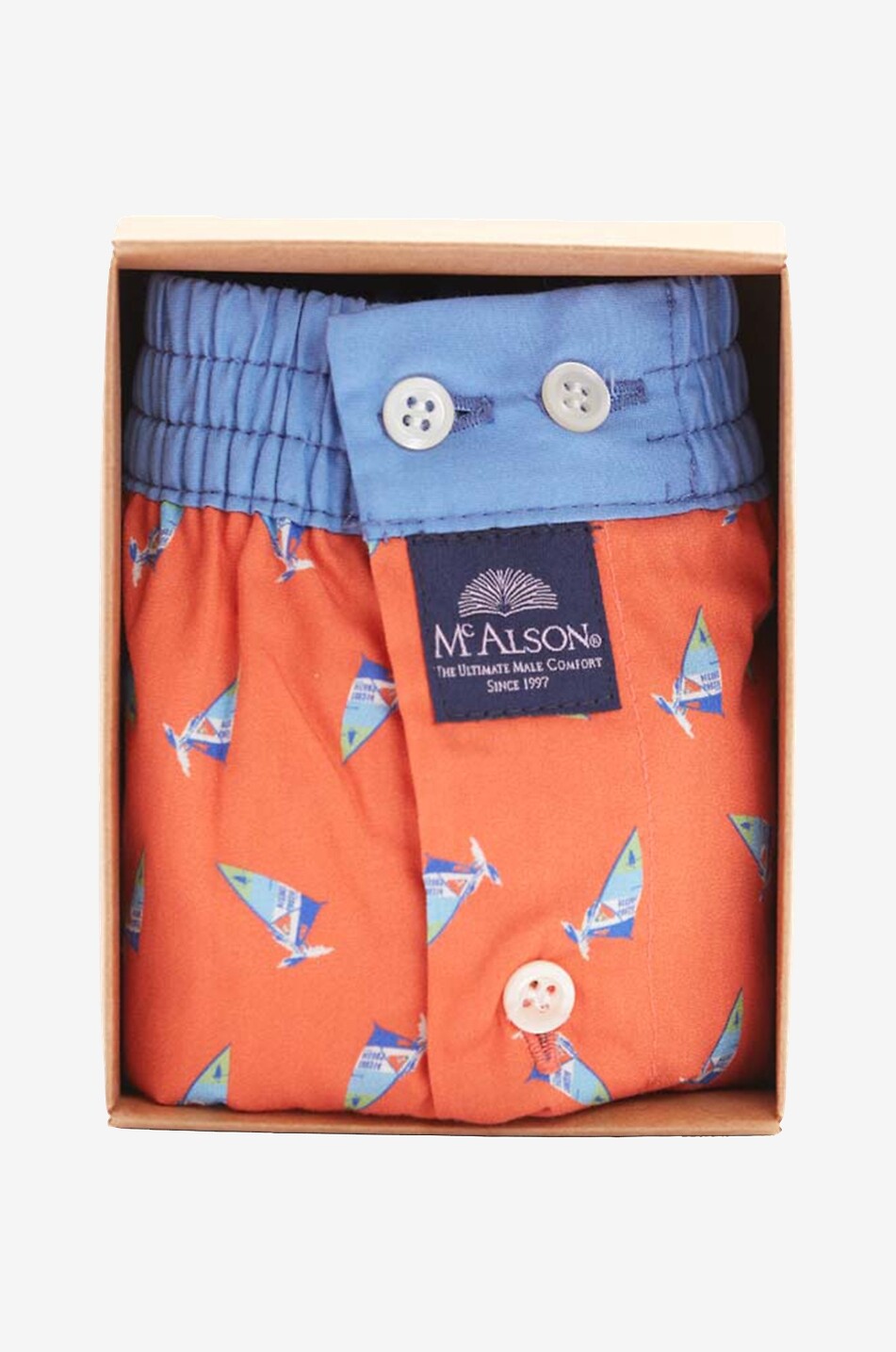 MC ALSON Printed boxer shorts Men ORANGE 2