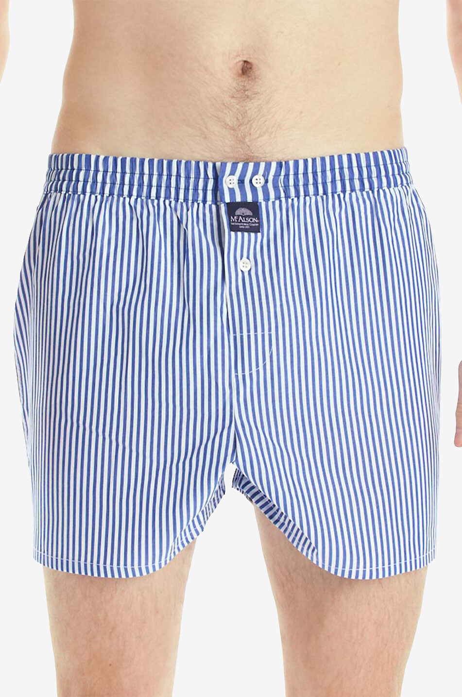 MC ALSON Striped boxer shorts Men MEDIUM BLUE 2