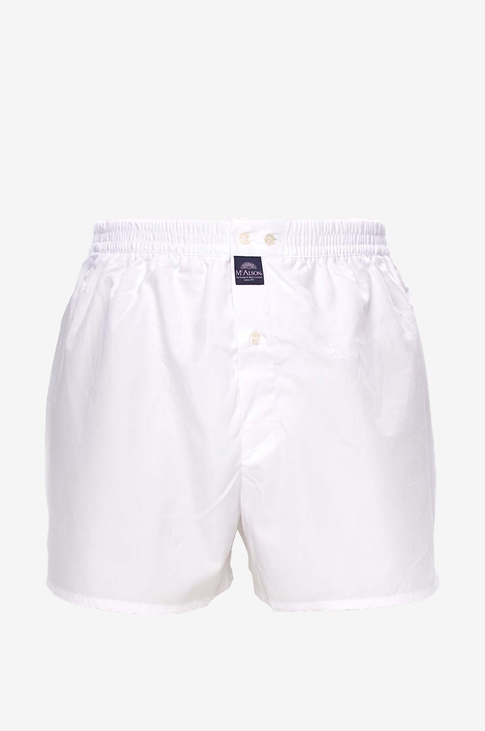MC ALSON Einfarbige Boxershorts Herren WEISS 1