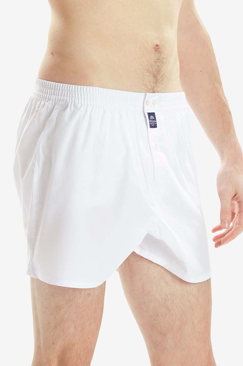 MC ALSON Einfarbige Boxershorts Herren WEISS 4