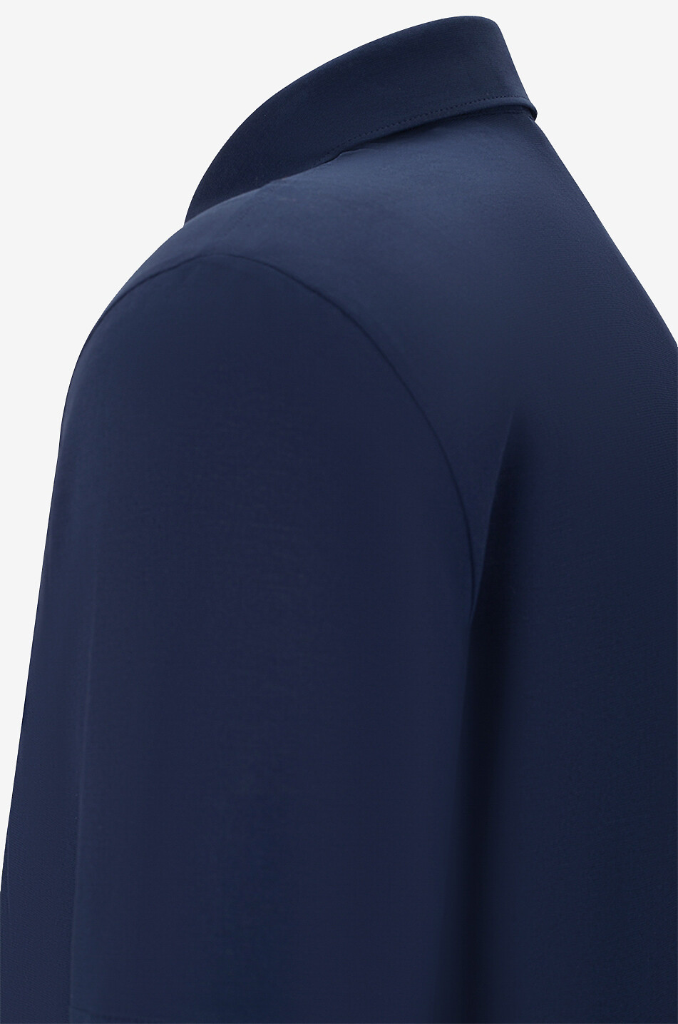 HERNO Crepe jersey short-sleeved polo shirt Men DARK BLUE 3
