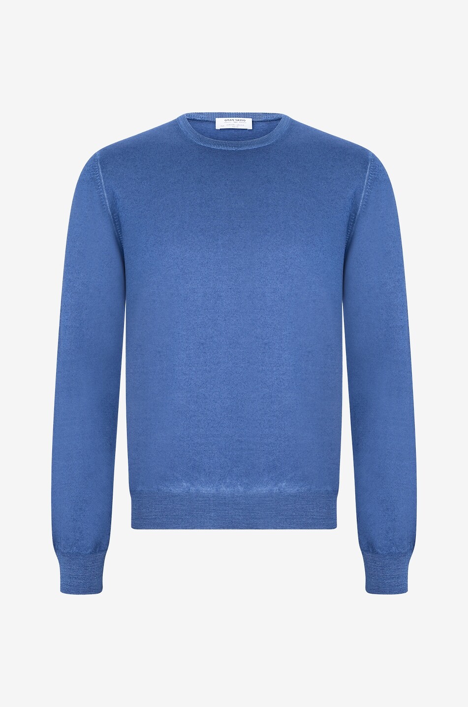 Dünner Pullover aus Schurwolle mit Rundkragen