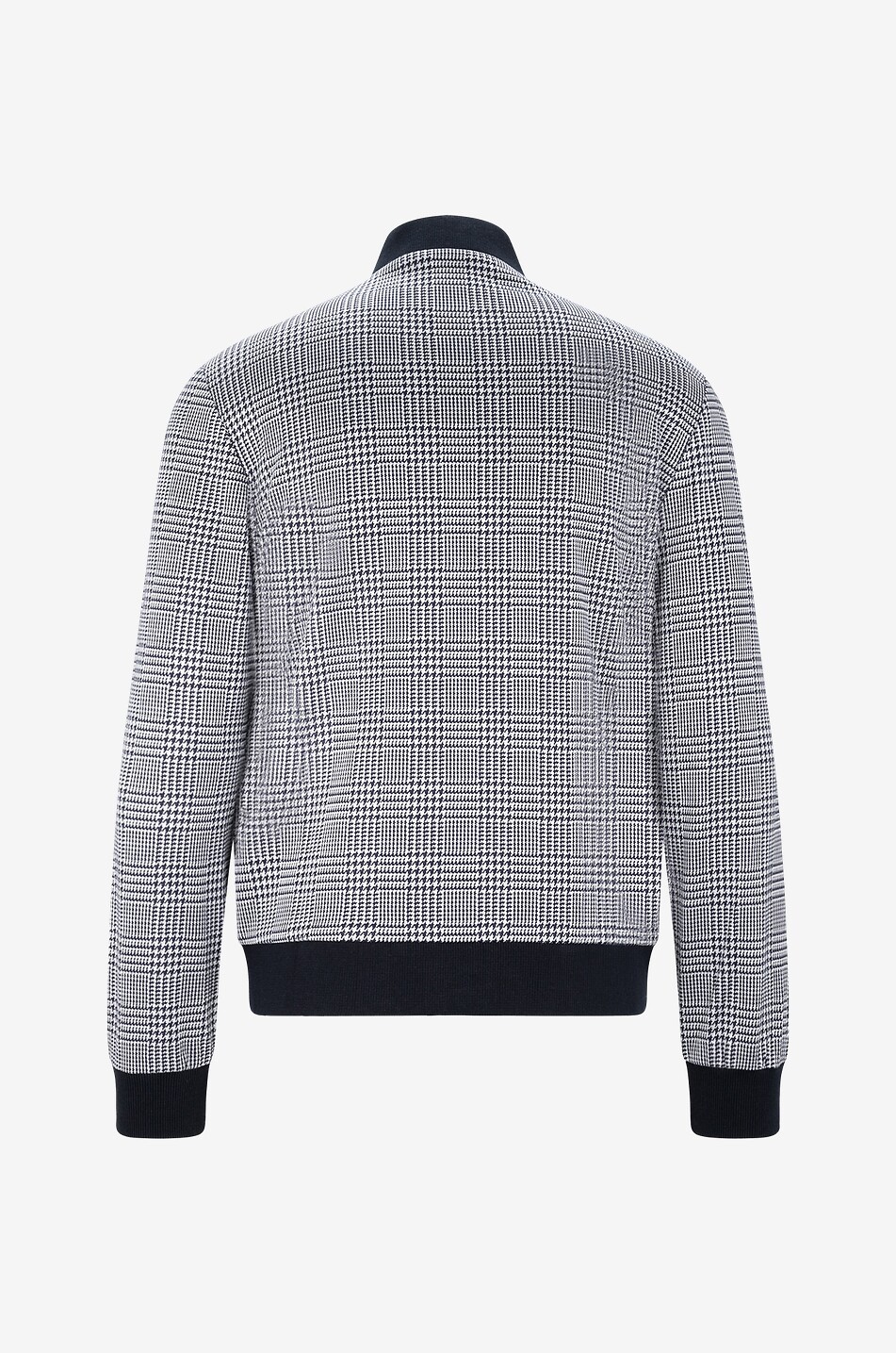 MARCO PESCAROLO Club checked cotton and silk bomber jacket Men DARK BLUE 2