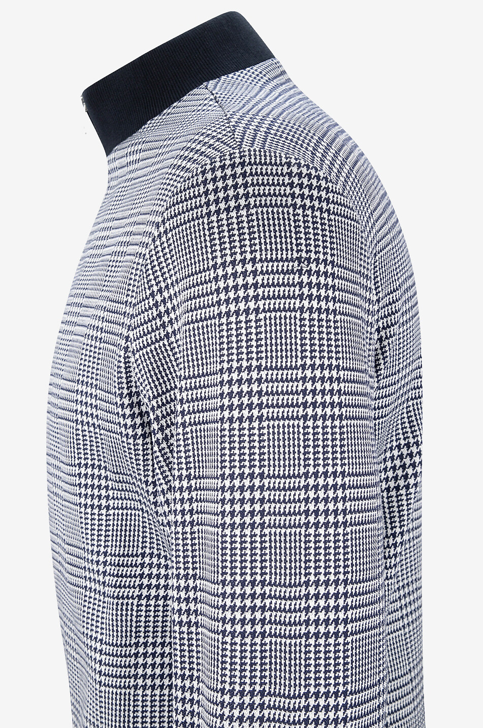 MARCO PESCAROLO Club checked cotton and silk bomber jacket Men DARK BLUE 3