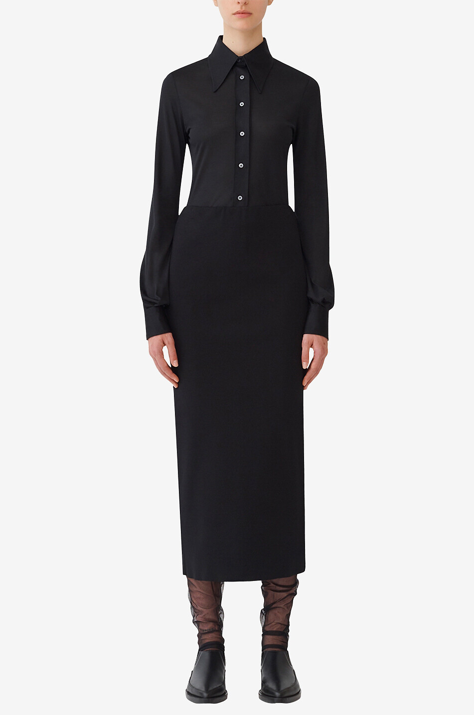 Chemise ajustée en jersey de soie